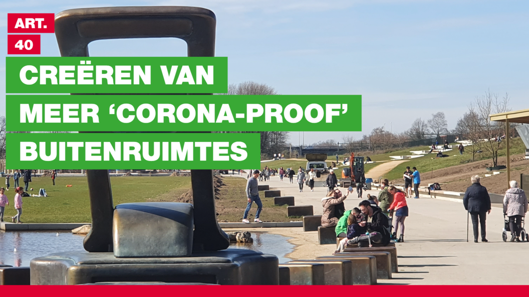 Coronaproof met tektst
